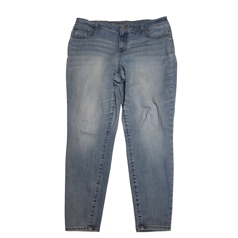 Maurices Womens High Rise Skinny Jeans Medium Wash Blue Denim Size XL-R 16 18